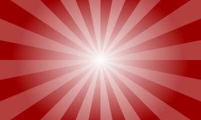Penn Red Sunburst Background. Abstract Rays Texture Background. Sunburst Background with Deep Red Rays. Vector Illustration.