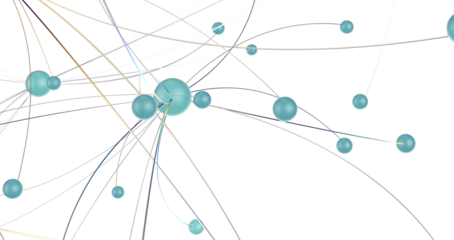 network shape. Abstract 3D render