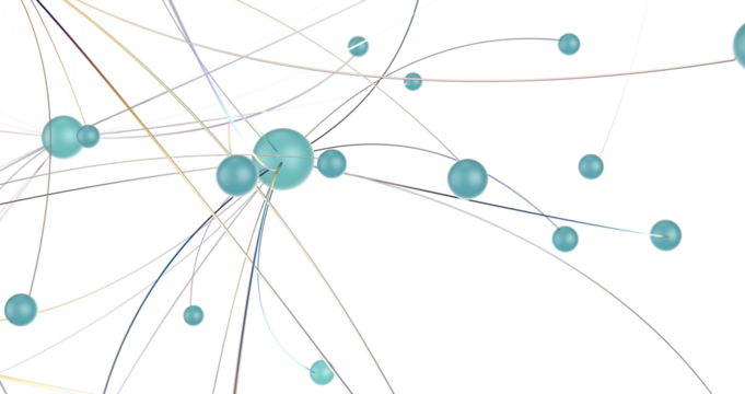 network shape. Abstract 3D render