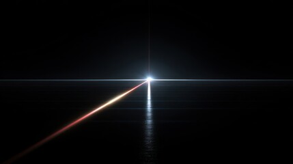 Abstract light rays on dark background