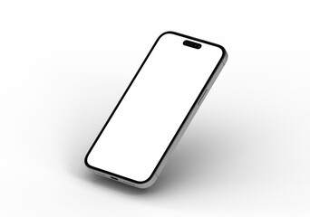 High-quality image of a modern smartphone with a blank screen, perfect for app presentations or website mockups.