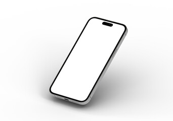 High-quality stock photo of a modern smartphone with a blank screen, ideal for app presentations and website mockups.