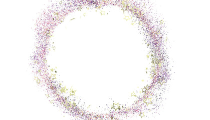 Sparkling gold and purple star glitter frame. Perfect for holidays, celebrations, and more!