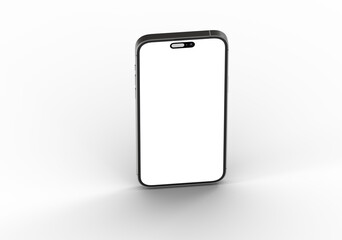 High-quality photo of a modern smartphone with a blank screen, perfect for app presentations or website designs.