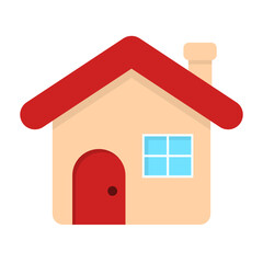 Home Icon. House Symbol Isolated on White Background. Flat. Vector Illustration
