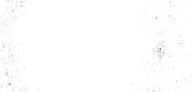 Abstract background image featuring a white canvas with sparsely scattered grey particles along the sides.