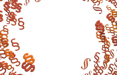 3d Symbol of Law and Justice - Paragraph / section sign - 3D Rendering