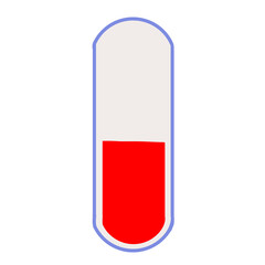 Red and gray pill