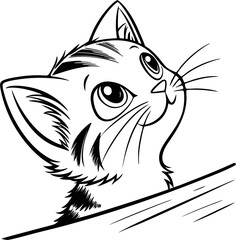 vector illustration of a kitten