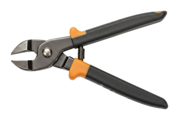 Using pliers for diy home repairs workshop tool indoor practical skills. Cut out png