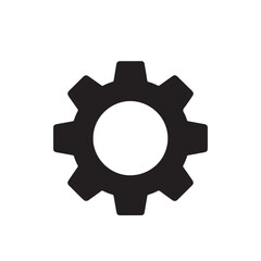 Mechanical Wheel Icon for Machine Parts and Tools