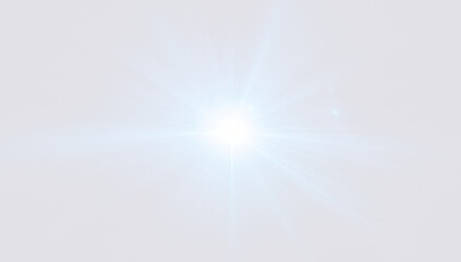 Bright flare PNG with star-shaped light burst