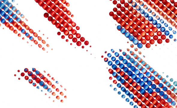 Abstract Red and Blue Sphere Pattern Background
