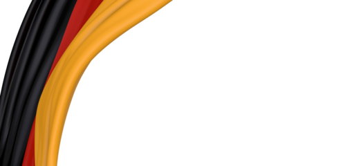 A German flag waving in the wind