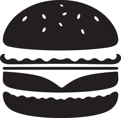 Fototapeta premium burger silhouette icon