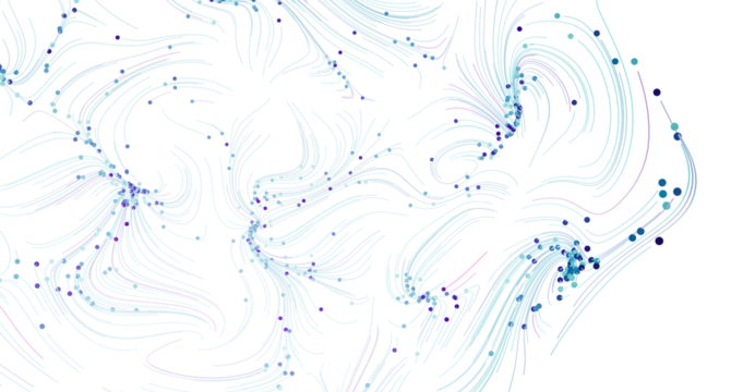 Beautiful abstract background with flowing blue lines and scattered dots. Perfect for modern designs. - Powered by Adobe