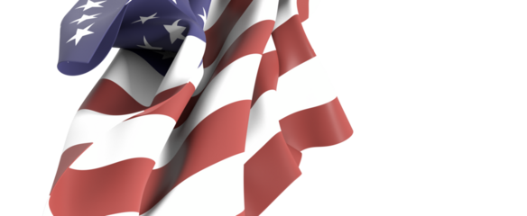 High-quality image of an American flag gracefully waving. Perfect for patriotic themes.
