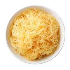 Delicious and Nutritious Spaghetti Squash Noodles in a Bowl - Perfect for Healthy Meals on transparent background