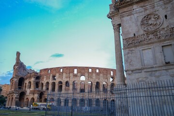Colosseum and Arch of Constantine in Rome