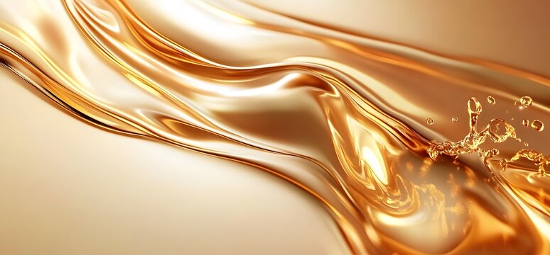 Light gold background, smooth gradient, shiny golden metal texture, shiny golden light and shadow effect, 