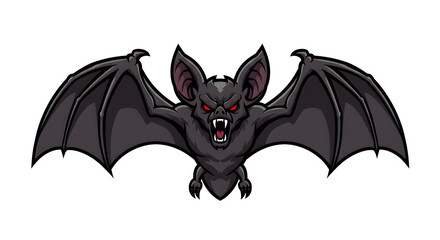 Fototapeta premium Dark Bat Logo Vector Animal Spooky Design for Halloween, Vector Illustration, Creature Icon