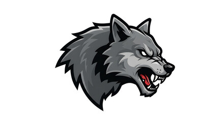Aggressive Wolf Logo Vector Design Powerful Animal Emblem for Branding and Identity