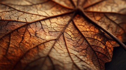 Obraz premium Dried leaf macro detail