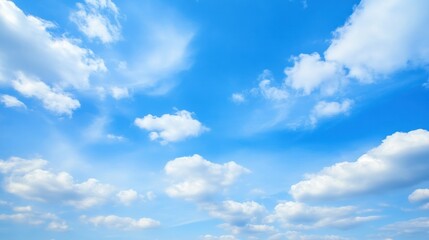 Azure Serenity: A Canvas of Clouds and Blue Sky