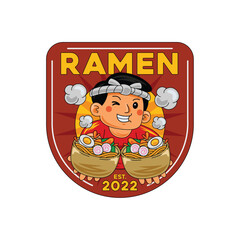 ramen restaurant logo template design
