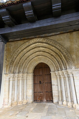 Main Romanesque doorway of Santa Lucia Church in Collazos de Boedo