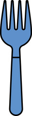 Blue fork icon
