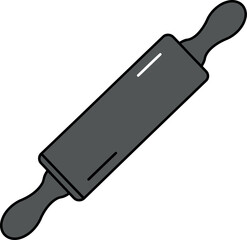 Simple rolling pin icon baking tool vector