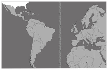 blank map of south america,
