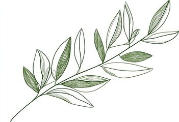 Fototapeta premium Ornate plant sprig design