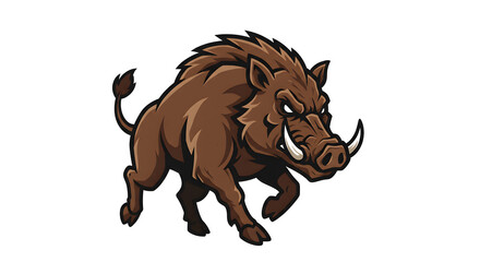 Naklejka premium Wild Boar Emoji in 3D Vector Style Powerful Animal Mascot Design - Bold Illustration for Game or Sports, Tusked Beast, Feral Swine, Wildlife in Cartoon Style
