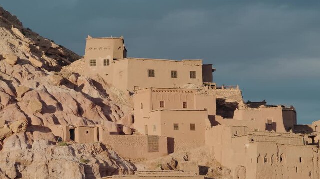 Kasbah Ait Ben Haddou in Morocco. Built in the 17th century for trading, this earthen clay city is now a historical site and a UNESCO World Heritage Site.