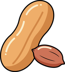 Cartoon peanut illustration
