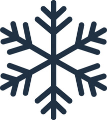 Simple black snowflake icon