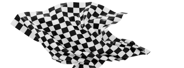 High-resolution image of a black and white checkered flag fabric, perfect for backgrounds or design elements.