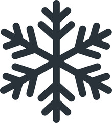 Fototapeta premium Simple black snowflake icon