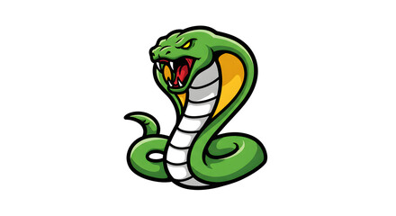 Fototapeta premium A fierce rattlesnake mascot, a dangerous reptile animal character created as a high-quality vector graphic with a 3d look, ideal for use as a team logo, gaming emoji, or sticker.