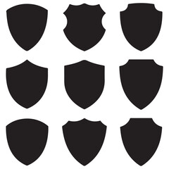 sheilds icon silhouttes	