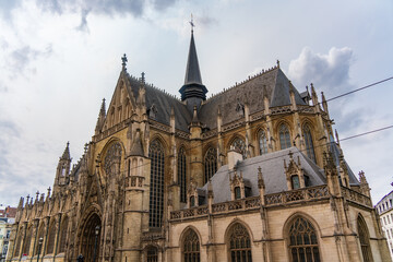 Fototapeta premium Church of Our Lady of Victories at the Sablon in Brussels, Belgium