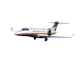 Fototapeta premium High Speed Silver Jet in Motion Blur Pass-By Dramatic Perspective Isolated on Transparent Background PNG