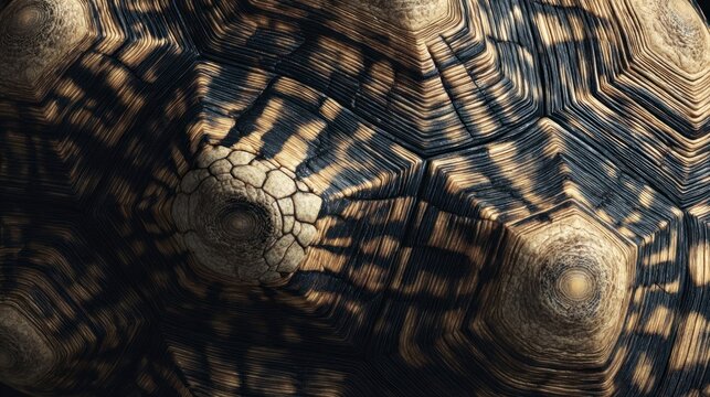 Turtle shell closeup details