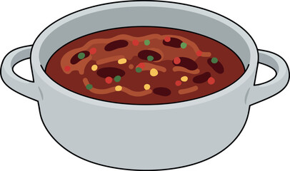 Hearty bowl of chili