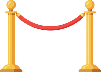 Golden stanchions with red rope barrier © Safwan Creatives