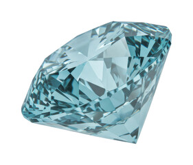 Fototapeta premium Sparkling blue gemstone glimmering on still life studio setting perspective elegance. Cut out png