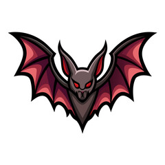 Sleek Bat Vector Design White Background