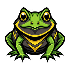 Sleek Bullfrog Vector Design White Background